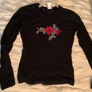 Mesh embroidered top